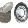 Disposable Silver Paper Plate Small, 6 inches,(Pack of 100 Pieces) Paper Plates for Party/Disposal Paper Plates/Silver Coated Plates (6 inch) 8sp01