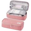 WEMATE Large Pencil Case Aesthetic,Big Capacity Canvas Pencil Pouch with Zipper, Pencil Case for Women & Men, Marker Pen Case,Portable Stationery Pencil Bag for Office Pink