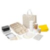 First Shot Disposable picnic combo/Tablewares contains fancy eco-friendly biodegradable bagasse plates, wooden spoons, paper cups & glasses, reusable & recyclable plastic containers (Pack of 4 Person)