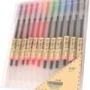 XSG Premium Muji Style Gel Ink Ball Point Pen [0.5Mm] For Office School Stationery Supply (12Pcs Colorful),Blue