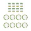 CALANDIS® Paper Plates Green Party Plates Supplies for Afternoon Tea Barbecue Birthday Paper Plate | Optional Package: 8 Piece Paper Plates Or 8 Piece Paper Cups