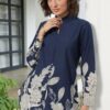Women's Woollen Button A-Line Long Coat with Pockets