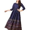 Regular Fit Mid Rise Midi Denim Skirt (DOSS23DEN09-12-522-38, Peacock Blue, 38)