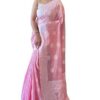 Kanjivaram Soft Cotton Linen Silk Saree With Blouse Piece