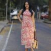 Women's designer women's rayon viscose straight printed kurta with pant