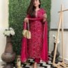 Rayon Viscose Straight Bandhej Printed Kurta with Pant & Dupatta