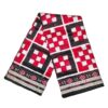 Women's bandha silk saree in red, black, and white in pasapalli patterns| pure sambalpuri saree for women