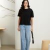 Women's Super Soft Cotton Round Neck Solid T-Shirt (Stylish | Oversized Fit)