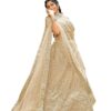 Beige Color Organza Fabric Dori And Zari Work Lehenga For Women