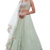 Women's Georgette Embroidery Sequence Work Lehenga Choli with Dupatta For Women Semi-Stitch