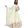 Women's Vichitra Embroidered Semi-Stitched Lehenga Choli Juli LH-New