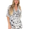 Women Rayon Printed Stylish Co-Ord Set Trendy Korean Summer Travel Outfit | Pajama Set For Beach & Holiday Look