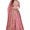 Women's Satin Embroidery Sequence Work Lehenga Choli Set with Dupatta For Women SemiStitch | Stylish Wedding Lehenga Choli for women
