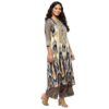 Women Geometric Printed Asymmetric Kurta Set