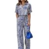 Co-ord Set for Women – Stylish Korean Summer Outfit | Trendy Travel & Streetwear Look for Girls |Jumpsuit for Women | Hangouts | Picnic | Vacation Wear | Half Sleeeve |