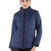 Stylish Long Sleeves Winter Jacket For Women, Solid Plain Zipper Jacket For Women