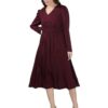 Floral Print Bishop Sleeve Layered Fit & Flare Maxi Dress