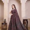 Women's Geometric Printed Pure Soft Cotton Mulmul Saree Without Blouse Piece(11743_Parent)