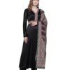 Black Moxy Anarkali Kurta With Pant And Dupatta