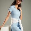 Cotton Polo Collar T-Shirt Dress