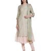 Women Double Layered Kurta Churidar Suit Set