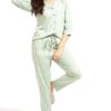 Women's Cotton Heart Printed Night Suit Set of Shirt & Pajama Set | Casual Night Dress for Women-4016