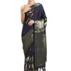 Women's Digital Flower Print Kanchipuram Silk Saree And Unstitched Blouse Piece With Border Zari Woven Pallu Tassle Work | New Sarees Collection 2025 | SZ-DGSITA-NB-2027