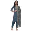 Women Poly Cotton Straight Dyed Suit Set